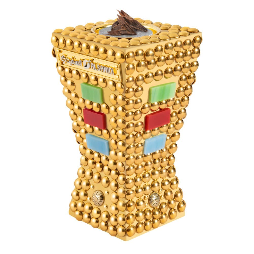 ALSANIDI, Traditional Incense Burner, Brown, Size 6.5*6.5*13 Cm