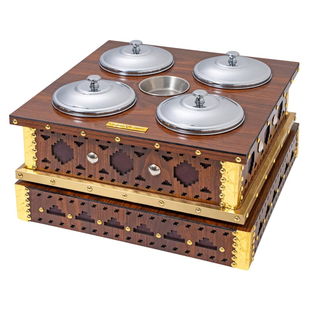 ALSANIDI, Dates and Nuts Heritage Hospitality Set, Date Palm Squeezer, Woody, Size 36*36*19.5 Cm