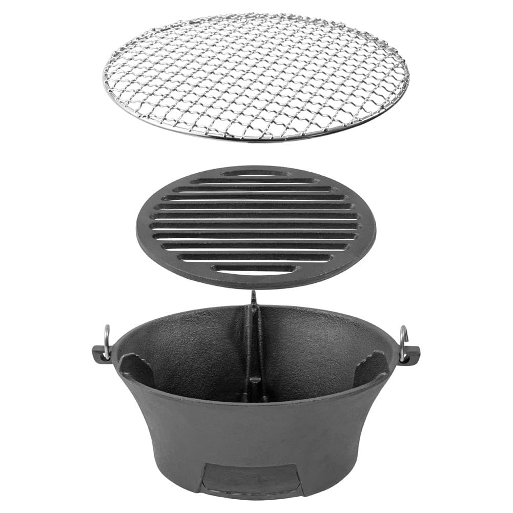 ALSANIDI, Picnic stove and grill, Charcoal stove, Black, Size25.5*25.5*11.2Cm