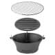 ALSANIDI, Picnic stove and grill, Charcoal stove, Black, Size25.5*25.5*11.2Cm