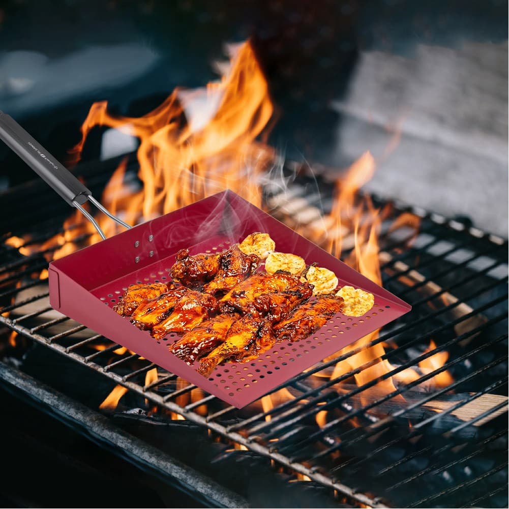 ALSANIDI, Barbecue tray, Brown, Size 25.5*25.5*8 Cm