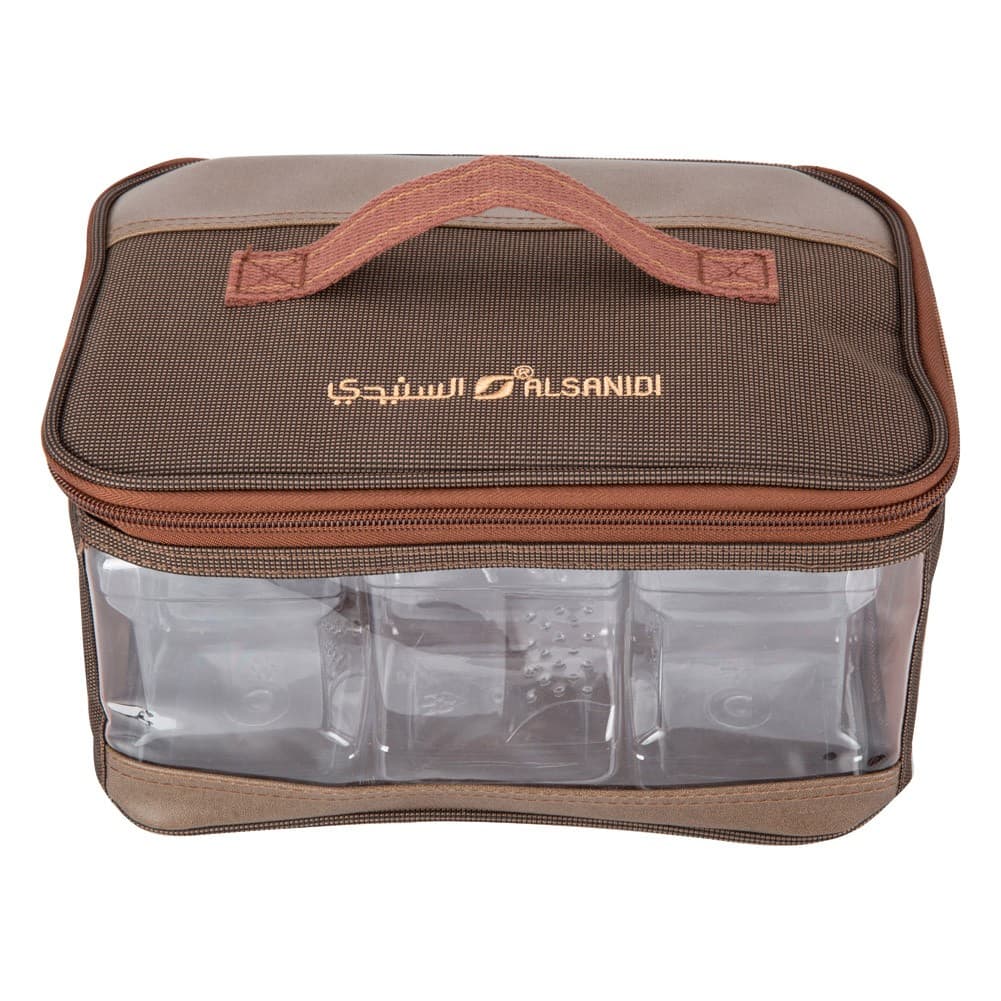 ALSANIDI, spices set Storage bag, Completed spices cans, Coffee Brown, Set 6 pcs
