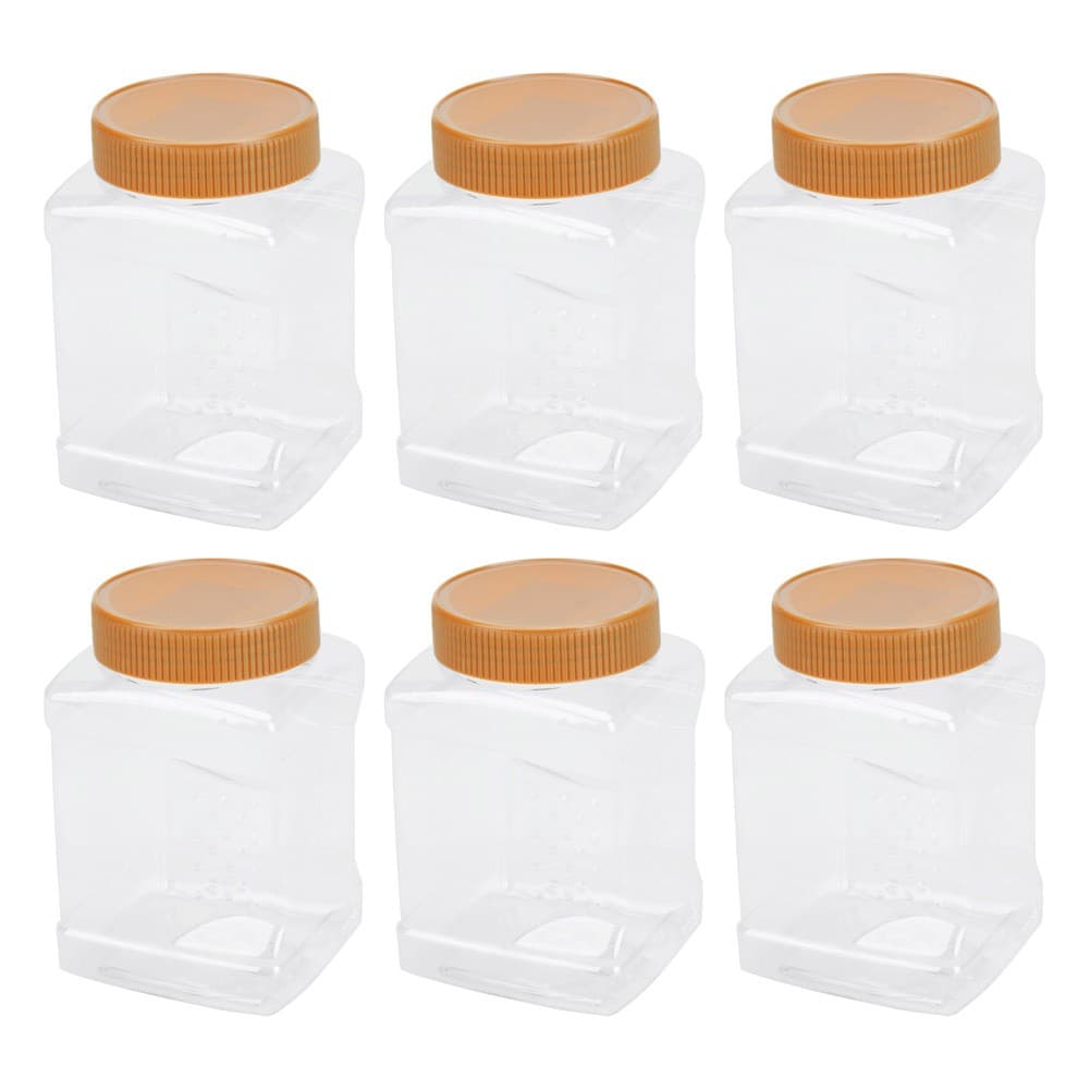 ALSANIDI, spices set Storage bag, Completed spices cans, Coffee Brown, Set 6 pcs