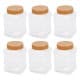 ALSANIDI, spices set Storage bag, Completed spices cans, Coffee Brown, Set 6 pcs