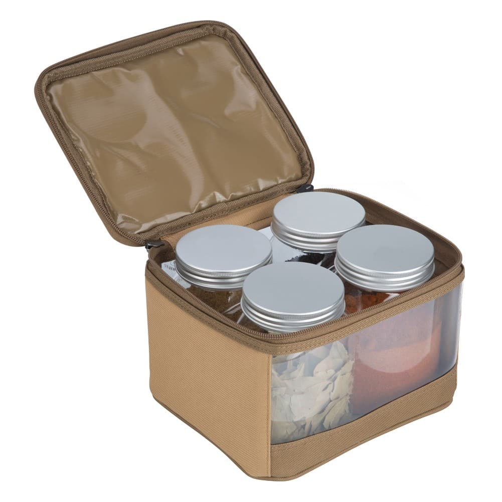 ALSANIDI, spices set bag, Completed spices cans, Kaki, Set 4 pcs