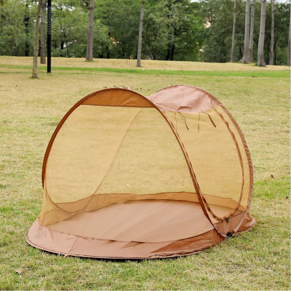 ALSANIDI, Automatic Setup Mosquito for Trips, Nylon Mosquito, Sandy, Size 240*140*110 Cm