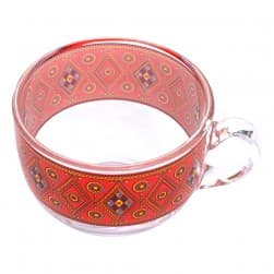ALSANIDI, Najdi cup, Tea and coffee cup, Red, capacity 140 ml