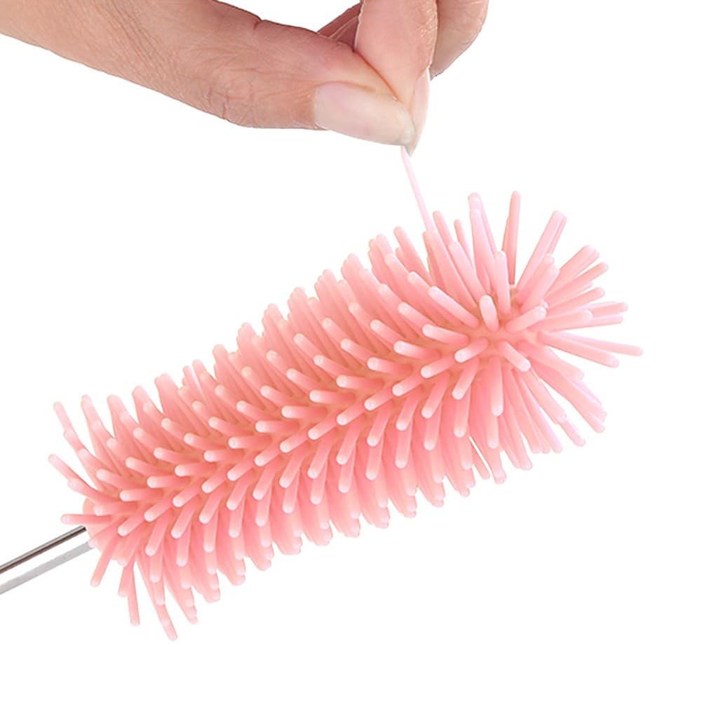ALSANIDI, Bottle and Cup Cleaning Brush, Long Bottle Brush Cleaner, Pink , Size 37*4.5*1.8 Cm