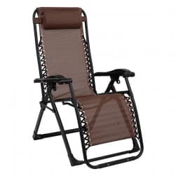 DPT, Chair with a 2-in-1 Table, Camping Chair, Brown