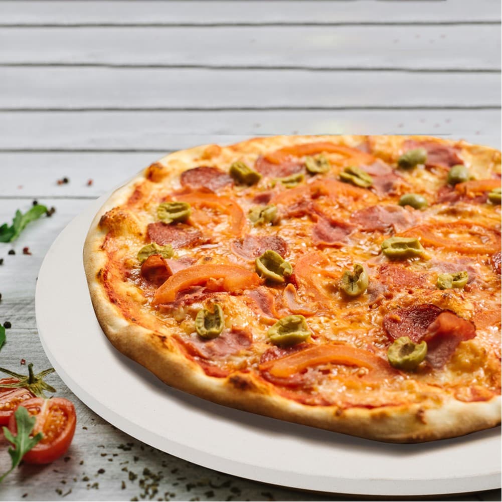 DPT, Pizza stone set, White, Size 38 Cm