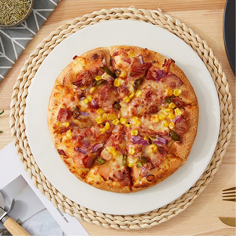 DPT, Pizza stone set, White, Size 38 Cm