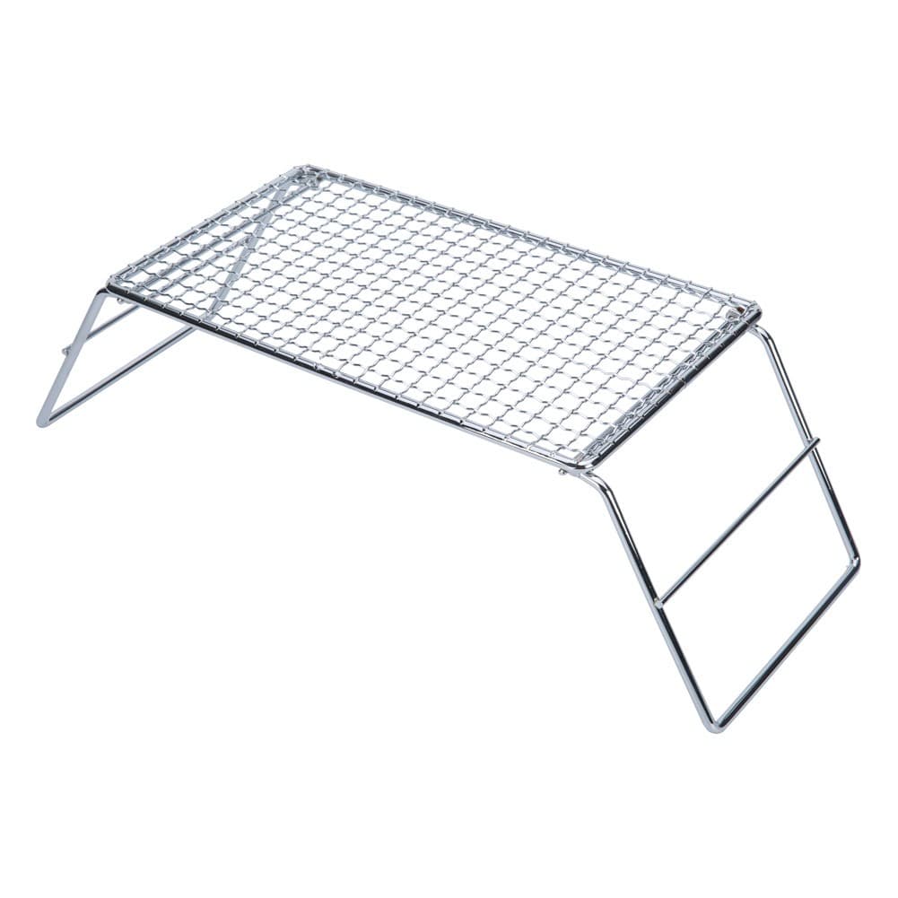 ALSANIDI, Foldable Fire Stand, Portable mini barbecue charcoal grill for picnics, Silver, Size 14*18*32 Cm