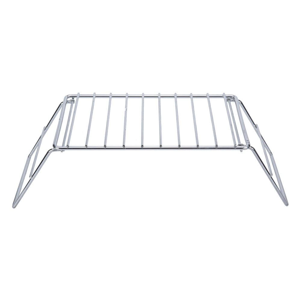 ALSANIDI, Foldable Fire Stand, Portable mini barbecue charcoal grill for picnics, Silver, Size 14*18*32 Cm