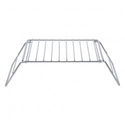 ALSANIDI, Foldable Fire Stand, Portable mini barbecue charcoal grill for picnics, Silver, Size 14*18*32 Cm