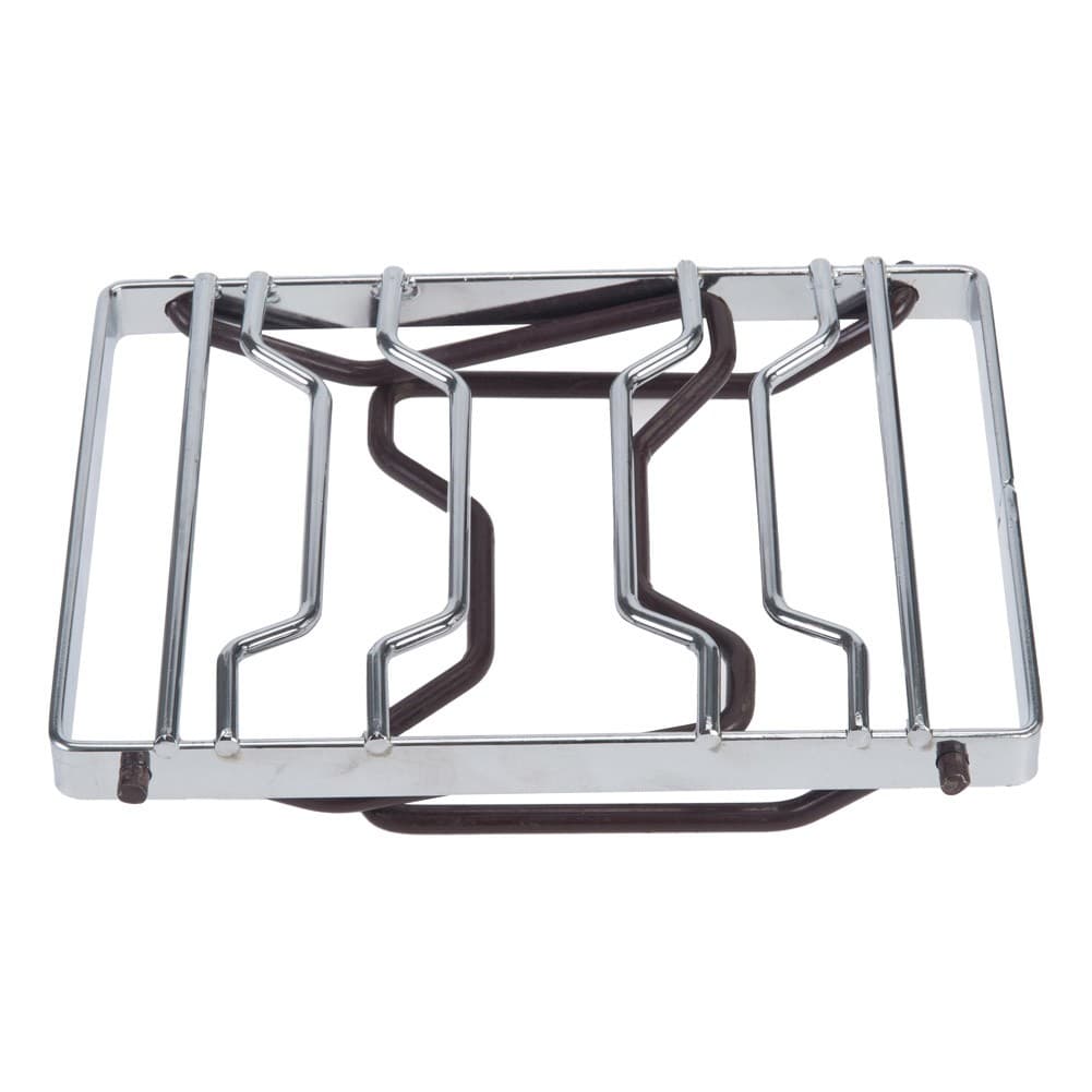 ALSANIDI, Foldable Fire Stand, Portable mini barbecue charcoal grill for picnics, Silver*Brown, Size 15*25 Cm