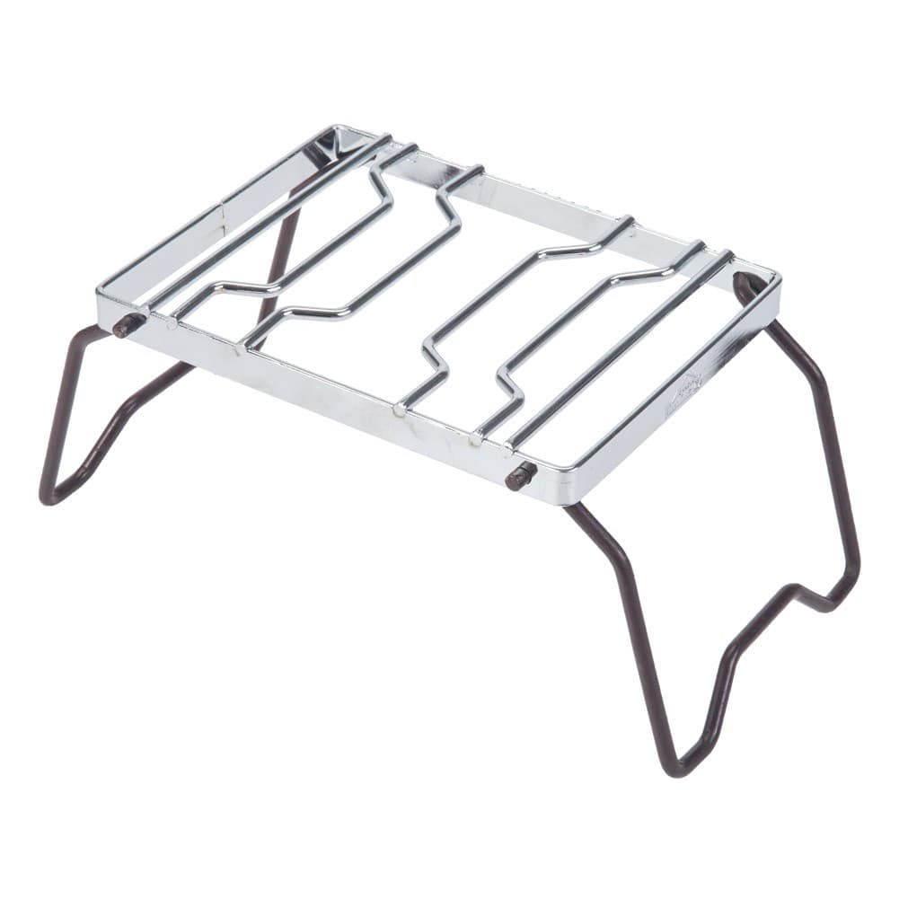 ALSANIDI, Foldable Fire Stand, Portable mini barbecue charcoal grill for picnics, Silver*Brown, Size 15*25 Cm