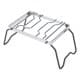 ALSANIDI, Foldable Fire Stand, Portable mini barbecue charcoal grill for picnics, Silver*Brown, Size 15*25 Cm
