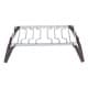 ALSANIDI, Foldable Fire Stand, Portable mini barbecue charcoal grill for picnics, Silver*Brown, Size 15*30 Cm