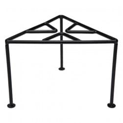 ALSANIDI, Triangle Fire Stand , Portable Mini Barbecue Charcoal Grill for Picnics, Black, Size 20*20 Cm