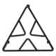 ALSANIDI, Triangle Fire Stand , Portable Mini Barbecue Charcoal Grill for Picnics, Black, Size 20*20 Cm