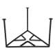 ALSANIDI, Triangle Fire Stand , Portable Mini Barbecue Charcoal Grill for Picnics, Black, Size 25*25 Cm