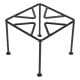 ALSANIDI, Square Fire Stand, Portable mini barbecue charcoal grill for picnics, Black, Size 25*25 Cm