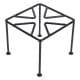ALSANIDI, Square Fire Stand, Portable mini barbecue charcoal grill for picnics, Black, Size 30*30 Cm