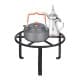 ALSANIDI, Round Fire Stand, Portable mini barbecue charcoal grill for picnics, Black, Size 30 Cm