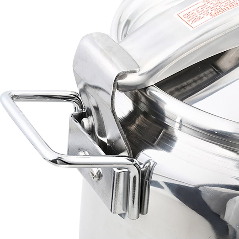 ALSANIDI, Aluminum Pressure Cooker for Trips, Pressure Cooker, Silver, capacity 11 L