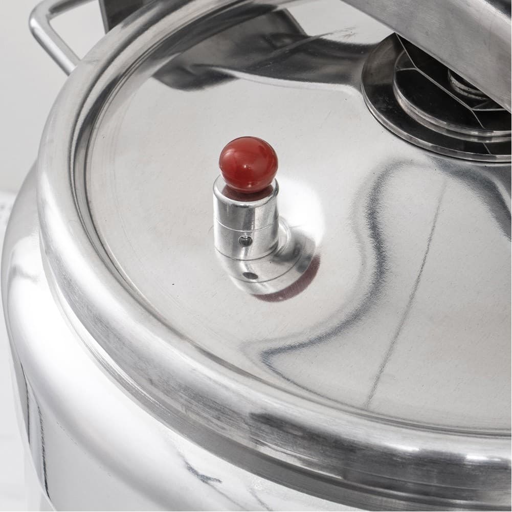 ALSANIDI, Aluminum Pressure Cooker for Trips, Pressure Cooker, Silver, capacity 11 L