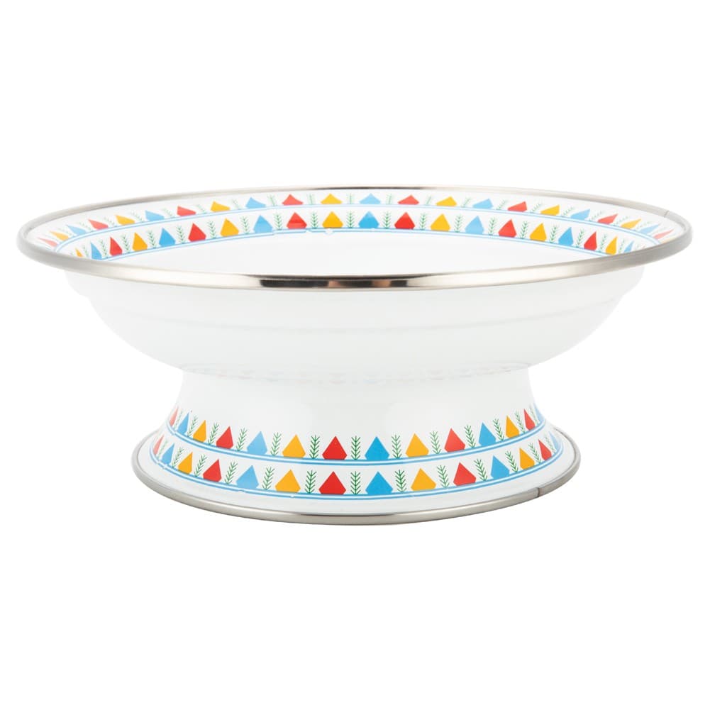 ALSANIDI, Al-Qatt Al-Asiri Ghedar plate, Al-Qatt Al-Asiri Chinko plate, White, Size 24 Cm