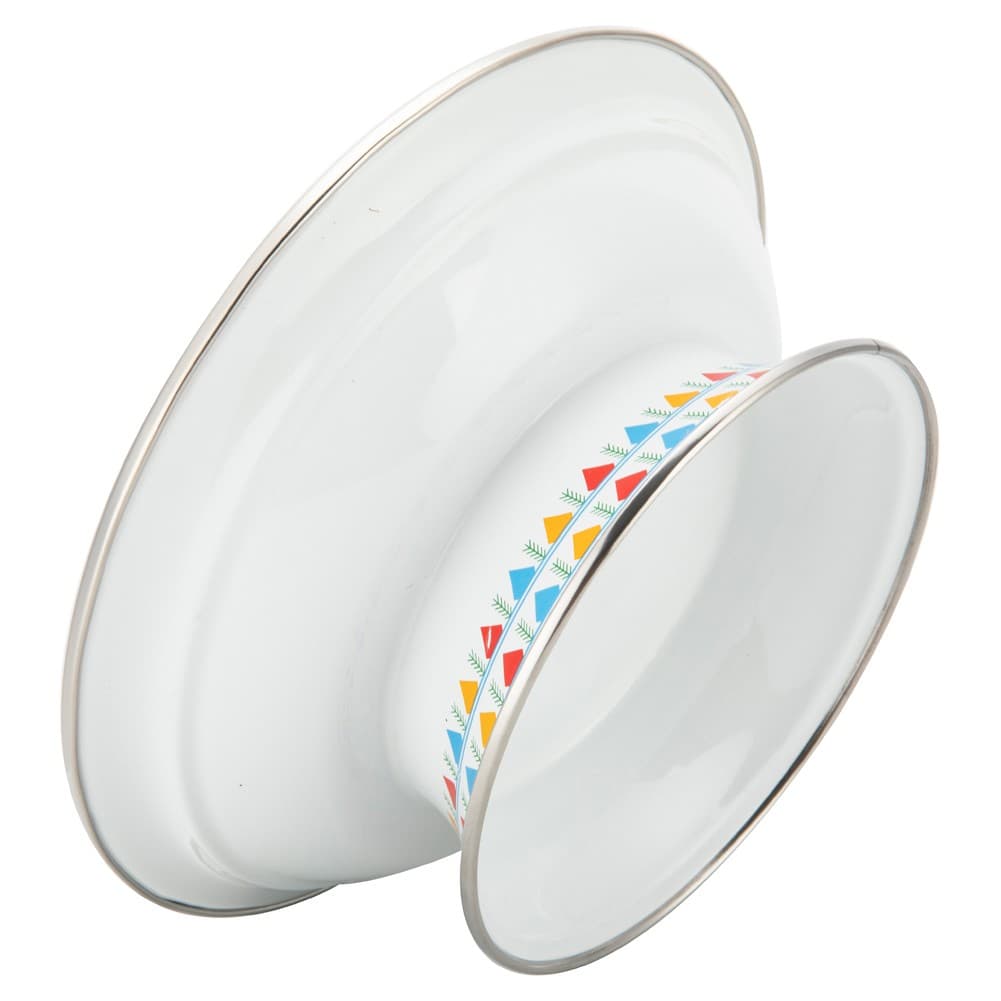 ALSANIDI, Al-Qatt Al-Asiri Ghedar plate, Al-Qatt Al-Asiri Chinko plate, White, Size 24 Cm