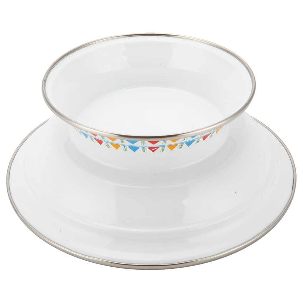 ALSANIDI, Al-Qatt Al-Asiri Ghedar plate, Al-Qatt Al-Asiri Chinko plate, White, Size 24 Cm