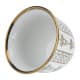 ALSANIDI, Plastic Arabic coffee cup, Arabic coffee mug, White*Gold, Set 6 pcs capacity 10 ml