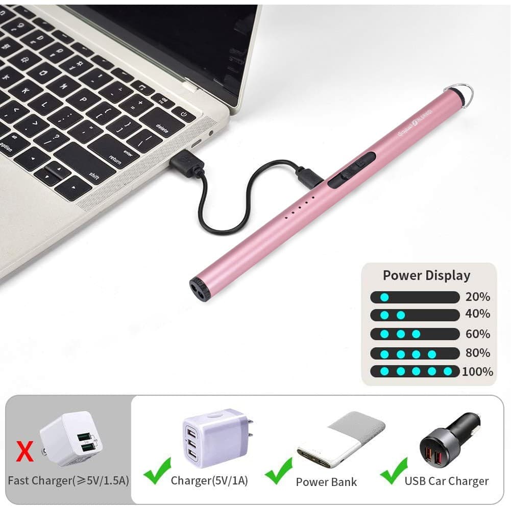 ALSANIDI, electric lighter, Pink , Size22*1.5 Cm