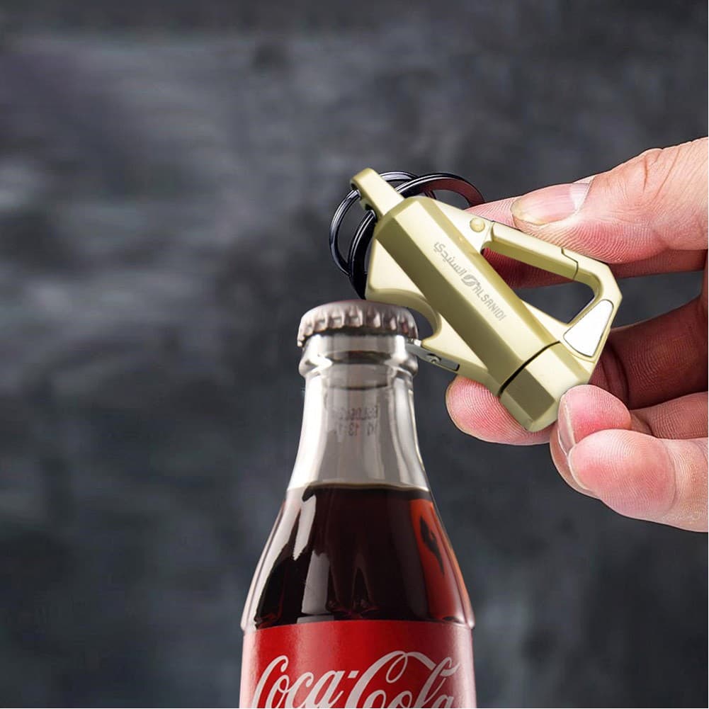 ALSANIDI, Lighter with keychain, Gold,  Size9*4*1.5 Cm