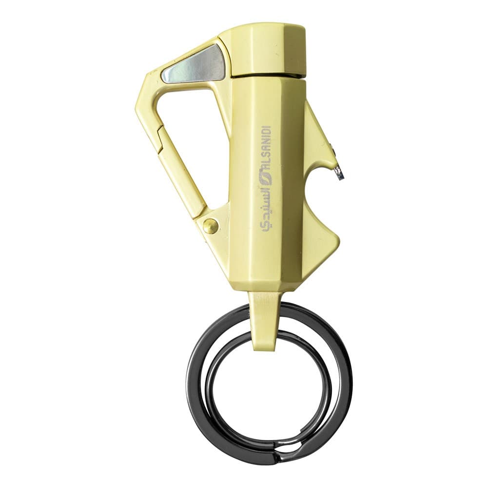 ALSANIDI, Lighter with keychain, Gold,  Size9*4*1.5 Cm