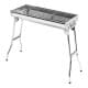 ALSANIDI, Charcoal grill for trips, Portable Charcoal Grill, Silver, Size 73*33*70 Cm