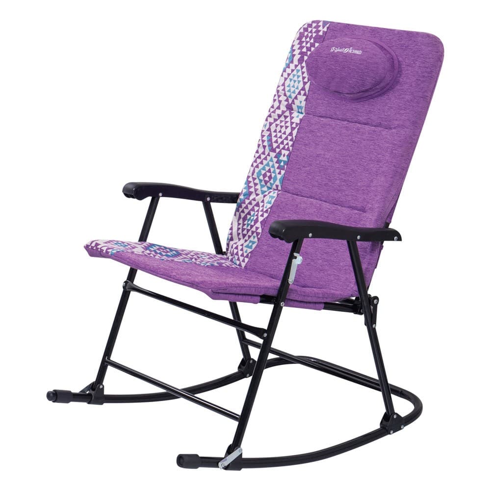 ALSANIDI, Rocking chair for travel and camping, Trips Chair, Lilac, Size 68*89*103 Cm