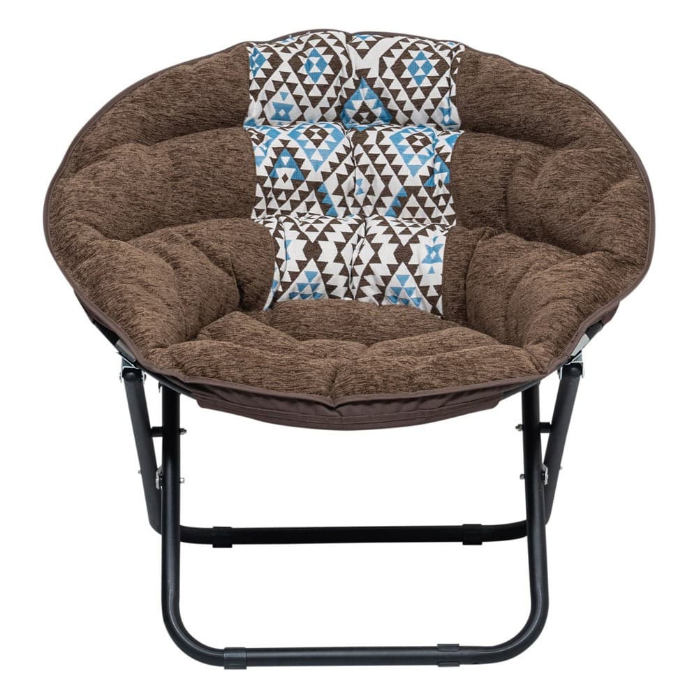 ALSANIDI, Foldable Camping Chair, Trips Chair, Coffee Brown, Size 83 Cm
