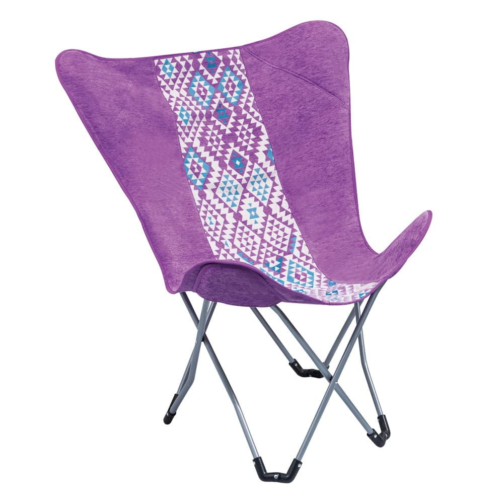 ALSANIDI, Foldable Camping Chair, Trips Chair, Lilac, Size 82*74*84 Cm