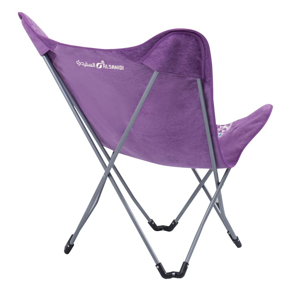 ALSANIDI, Foldable Camping Chair, Trips Chair, Lilac, Size 82*74*84 Cm