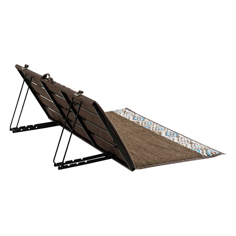 ALSANIDI, Alwanasa Gathering Seat with brackrest Support, Trips Chair, Coffee Brown, Size125*58*45 Cm