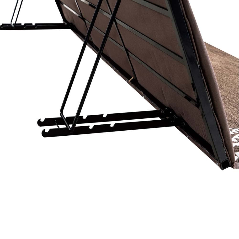ALSANIDI, Alwanasa Gathering Seat with brackrest Support, Trips Chair, Coffee Brown, Size150*60*45 Cm