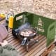 ALSANIDI, Air resistant wind screen, Stove fire wind screen, Green, Size 42*21.9*25 Cm