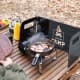 ALSANIDI, Air resistant wind screen, Stove fire wind screen, Black, Size 42*21.9*25 Cm