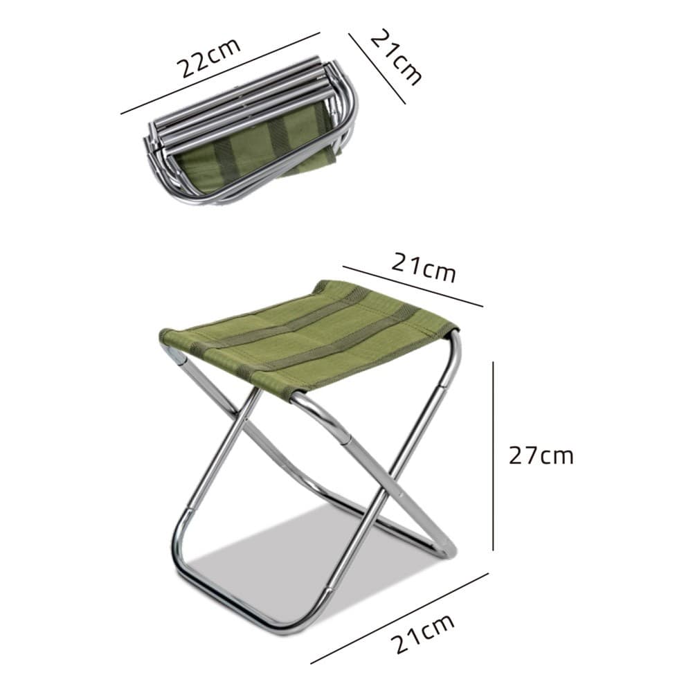 ALSANIDI, Fodable Trips Chair, Trips Chair, Green, Size21*21*27 Cm