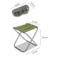 ALSANIDI, Fodable Trips Chair, Trips Chair, Green, Size21*21*27 Cm