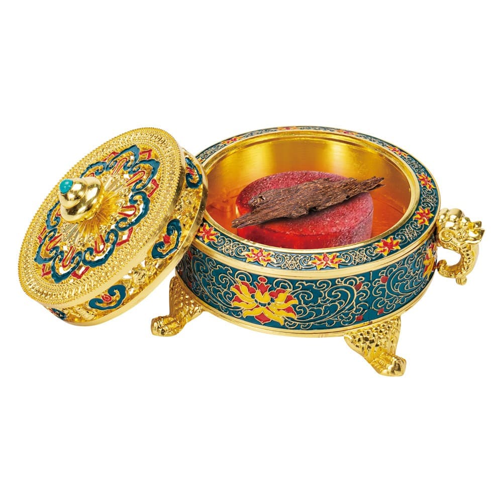 ALSANIDI, Traditional incense burner, Turquoise, Size 13.5*9.7*7.7 Cm
