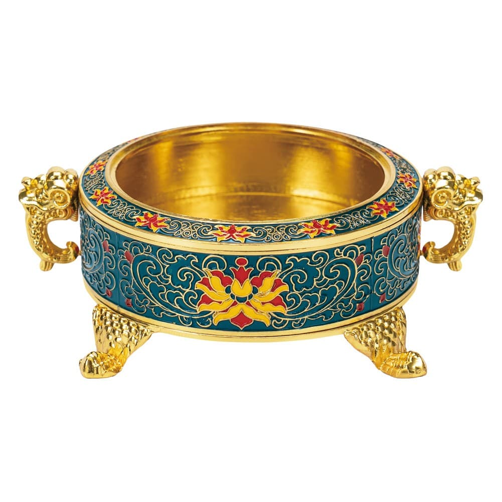 ALSANIDI, Traditional incense burner, Turquoise, Size 13.5*9.7*7.7 Cm